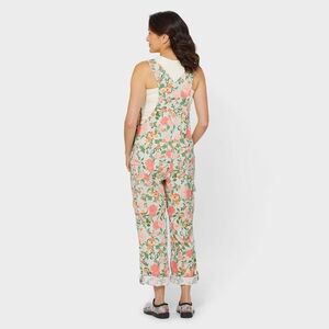 Duluth Heirloom Gardening Bib Overalls Women’s L Dahlia Print 35” Inseam